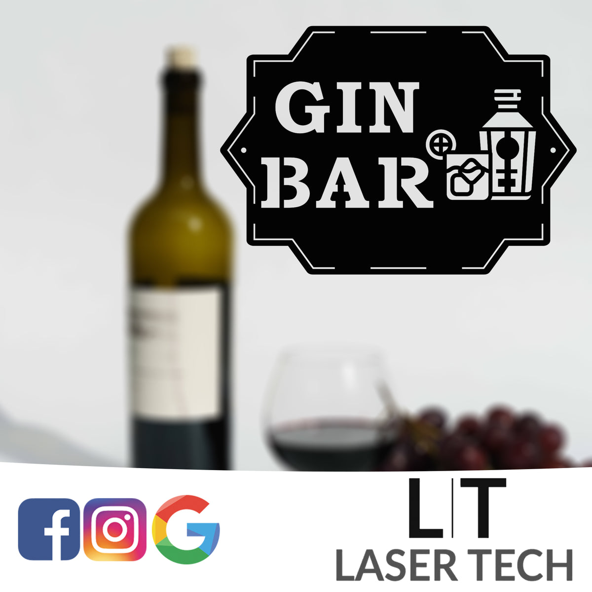 Gin Bar Metal Sign