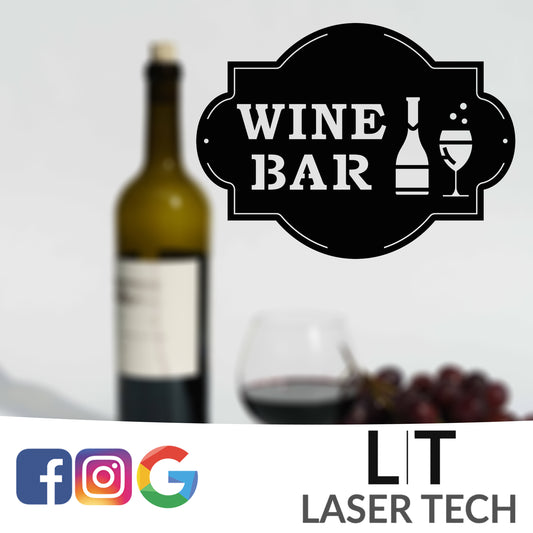 Wine Bar Metal Sign