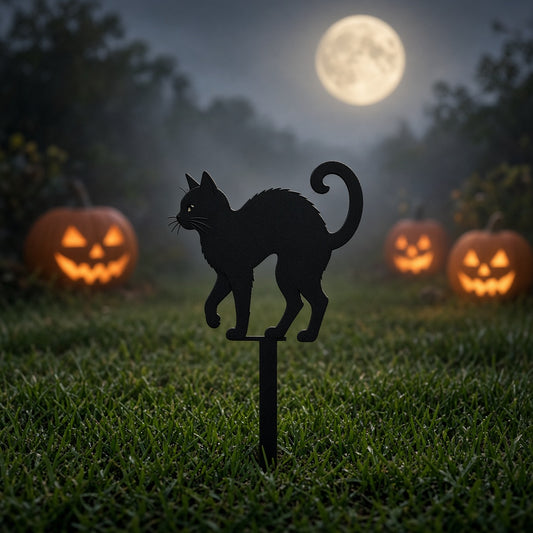 Black Cat Garden Stake