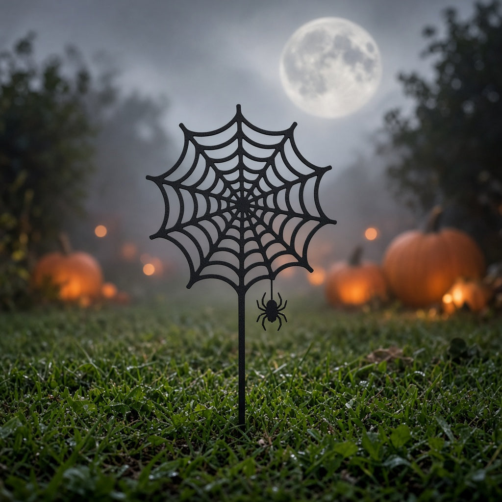 Spider Web Garden Stake