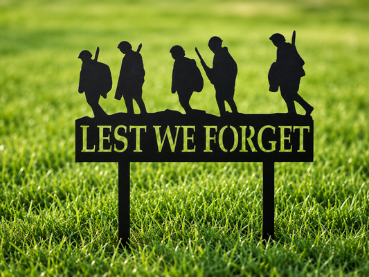 Lest We Forget Soldiers Ground Stake